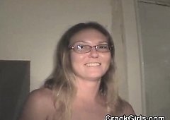 Blond Crack Whore From Streets Sucking Purple Rod