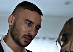 Big-Tits Boss And HR Hottie Team Up Against Codey Steele To Slam Him In Savage Ass-L