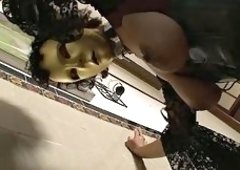 Masked Punisher Cane-Whips Bound Slut to submission