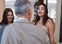 Mick Blue Hooks Up with Violet Starr and Sky Wonderland for a Wild Free-For-All Group Sex Fuck Fest