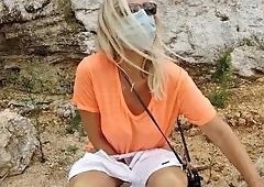 Blonde Horny MILF Dirty Tina Close-Up Pee Compilation