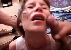 Filthy housewives offer up all holes in hardcore sex party