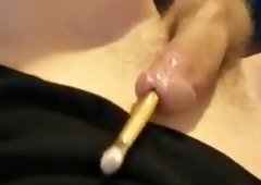 Opening my cock hole in the urethra