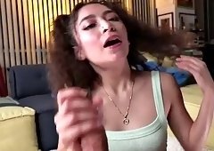 21 year old amateur deepthroat gets her tight pussy fucked in POV