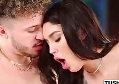 Brunette with Big Butt Takes Anal in Lingerie