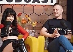 Yhivi, Lily Lou and Alex Mack Ride Cock Hard in a Brazzers Threesome with Cumshot Finish and