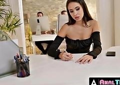 Alyssa Bounty Transforms Office Meeting Into Wild Double Penetration Anal Pounding From Lorenzo Viota And Thick C
