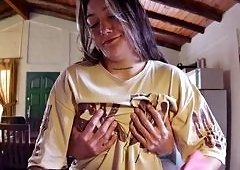 LadyRoma Fingered and Fucked by Stepbro During Dish Washing