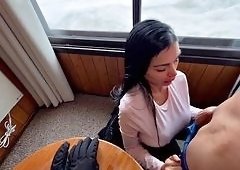 Lana Myres and Big Cock Warmer at Snowed-In Hotel