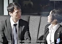 Li Nanas Office Staff Party Turns into Close-Up Cumshot