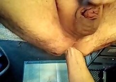 POV - Fire281 FFisting and shoving a bareback cock into my hungry hole. Pissing and milking on the way. Great session