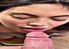 Latina Teen Brenda Trindade Delivers Homemade Doggy Blowjob