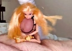 Barbie doll fell in love with my little cock