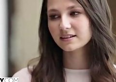 Brunette Liz Jordan Seduces College Lesbian for Anal