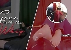 Foot Worship and Smelling Handjob with Ruined Orgasm for Chastity Slave