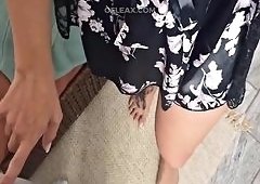 Brianna Beach Jerks Step Sons Big-Cock Buddy in Solo Beach Play