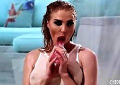 Blonde Big Tits Riding in Shower