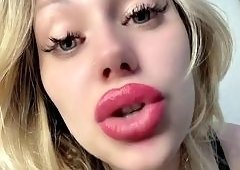 RussianBeautys Tattooed Blonde Femdom Lips: Cum or Denial?