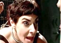 Maitresse Madeline Dominates Redhead Anikka in BDSM Lesbian Torment: Anal Hooks, Strap-On P