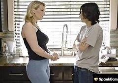 Busty Stepmom Rachael Cavalli Delivers Sloppy Head as Reward for Stepson